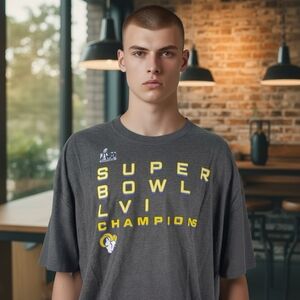 Los Angeles Rams  Men's Size 4xl Fanatics Super Bowl LVI Champions New With Tags